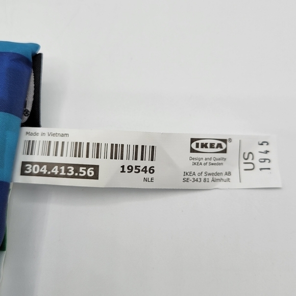 Ikea 2 Pack Skynke shopping tote bag green and blue Bundle - Picture 5 of 7